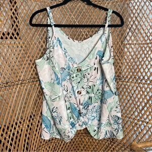 Tropical Print Women's Tank Top